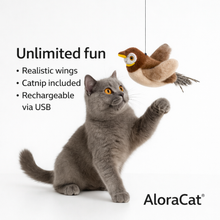 Load image into Gallery viewer, AloraFly™ – The interactive bird that awakens your cat’s hunting instinct
